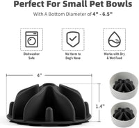 Jaoul Slow Feeder Dog Bowls Insert - Small(4 inch) / Black - image 4