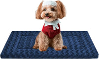 Dog Bed Mat, Reversible Crate Pad - 24"L*18"W*1.5"Th / Navy Blue-1pc