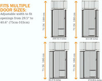 71" Extra Tall Cat Gate 29.5-40.6 Wide Pet gate with Small Cat Door - Black / 71 inches SET A - image 2