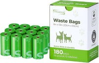 Typlastics Poop Bags for Dogs,180 Bags, Waste Refuse Cleanup, Doggy Roll Refills for Outdoor Puppy Walking and Travel, Leakproof and Tear Resistant, Unscented, 12 Pack of 15, Lime Green