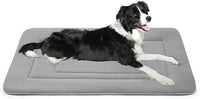 JoicyCo Dog Crate Bed Pad Mat, 36 in Non Slip Bottom Washable Kennel Pad for Medium and Large Dogs, Clay Gray