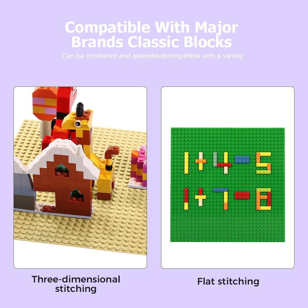 Etarnfly multicolored building baseplates, 10 x 10 inch, 8 pack - view 11