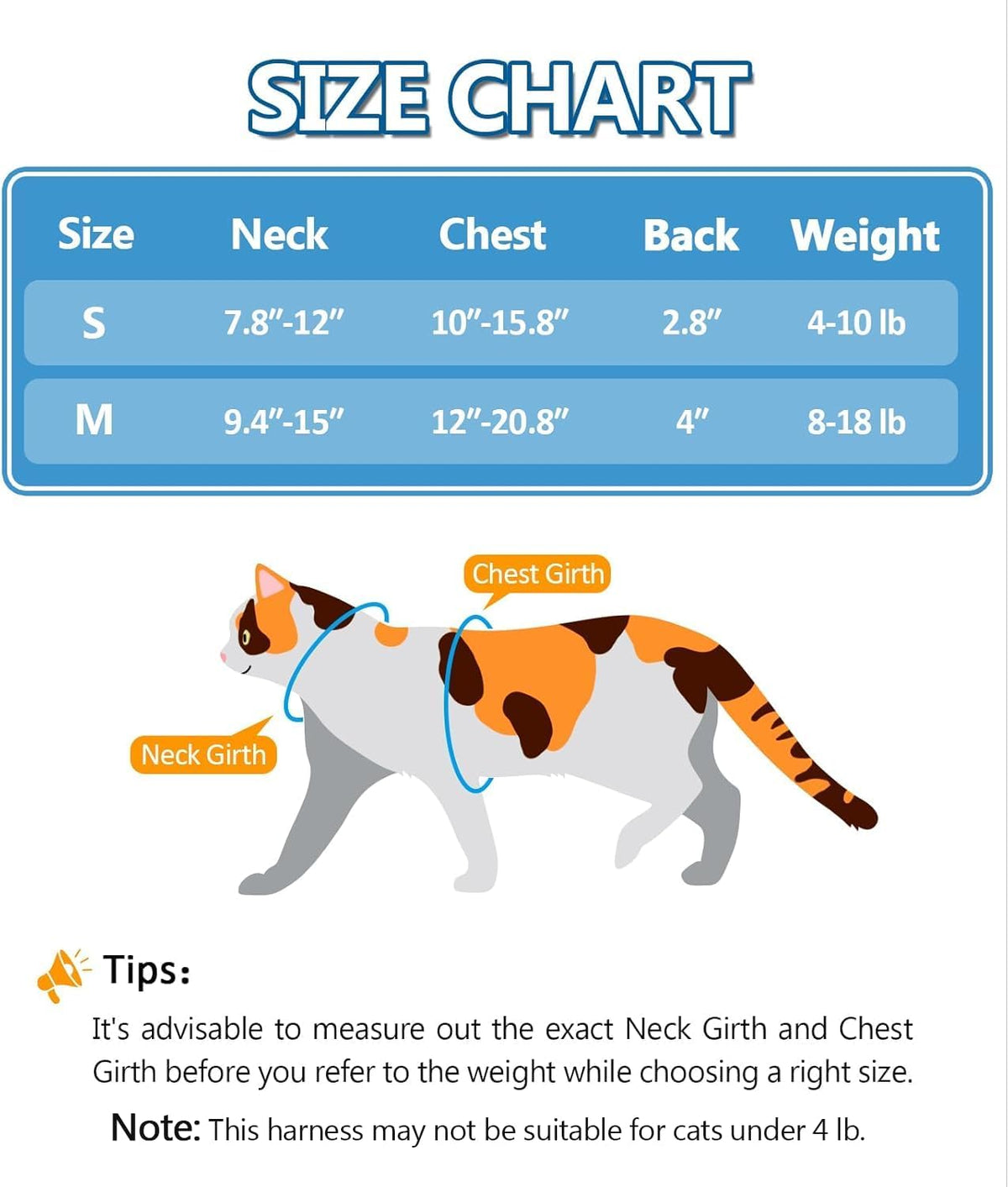 Cat Harness and Leash Set, Escape Proof Cat Harnesses – Essentials for Cats - Hawaiian Ocean Blue / Small (4-10 lb) - image 3