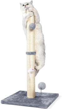 ANWA 32" Tall Sisal Cat Scratching Posts Tree for Indoor Cats Adults - Basic Cat Post Gray