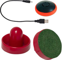 Rechargeable Hover Air Hockey Puck and Paddles - red