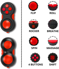 UOOEFUN fidget controller pad with joystick, buttons and gear roller, black and green - view 11