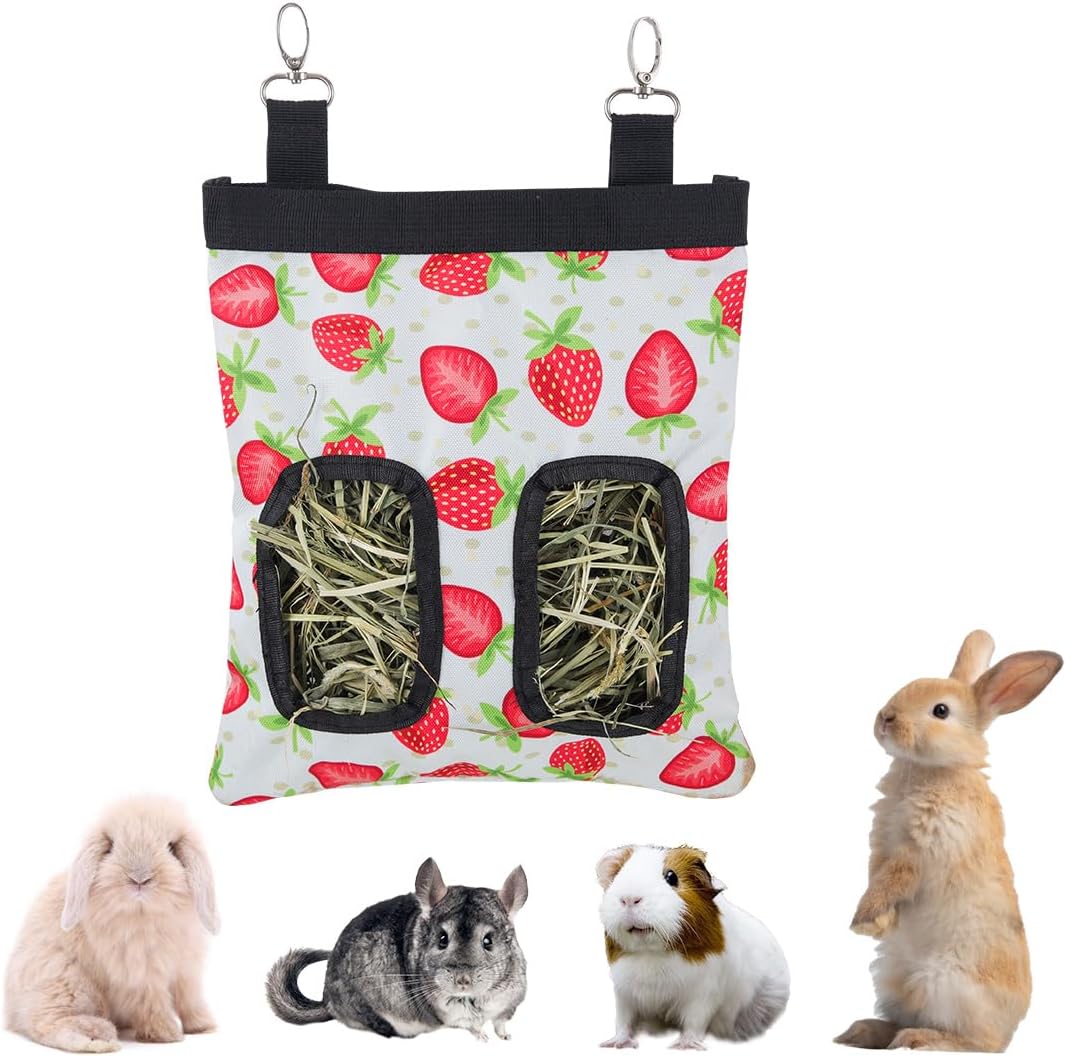 DZWLKJ 2 Pack Hay Feeders, Guinea Pig Rabbit Hay Feeder - Strawberry / S -10"x 8"x 0.4"