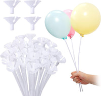 Pllieay 100 Pieces Balloon Sticks - 35PCS White Balloon Sticks
