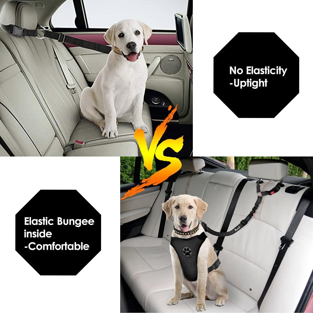 Lukovee Dog Car Seat Belt, Headrest Restraint, Headrest - Black / Headrest, 2 Pcs - image 4