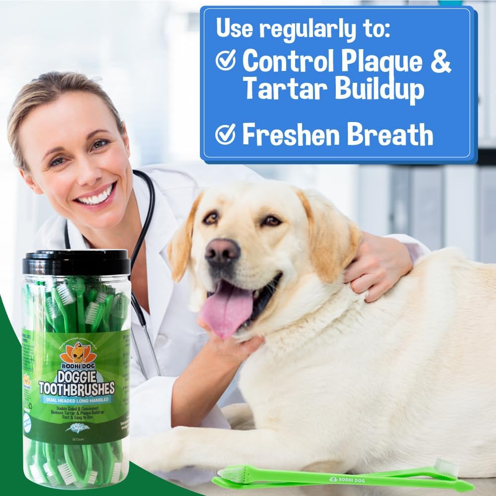 Bodhi dual-headed dog toothbrush 50-count canister for dogs and cats - view 3