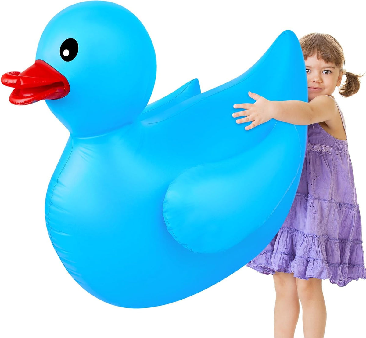 Hungdao 1 Pack 4 Feet Giant Inflatable Duck Pool Float - Blue / 1