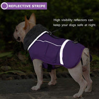 QBLEEV Warm Dog Coat, Reflective Dog Jacket - Purple / Large - image 2