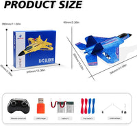 RC Plane, F22 RC Airplane Fighter Ready to Fly - Blue Kf803 - image 2