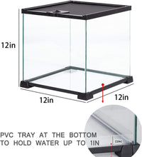 REPTIZOO Small Glass Tank 8 Gallon - 12"W X 12"D X 12"H (8 Gallon) - image 2