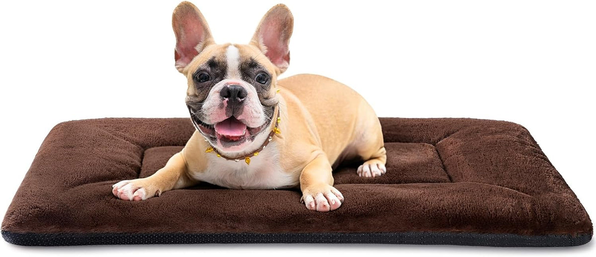 Dog Crate Pad, Washable Cozy Dog Bed Mat for Medium Dogs 36"x23" - 30.0"L x 20.0"W x 1.5"Th / Brown