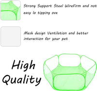 Small Animals Playpen, Portable Pop-up Open Interactive Pet Tent - Green - image 4
