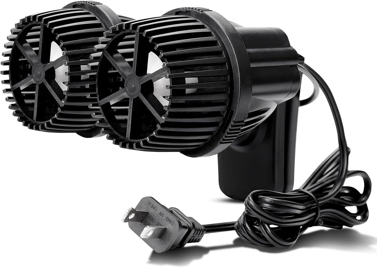 hygger 2100GPH Double Head Aquarium Wave Maker - 4200GPH 12W, for 110~240Gal