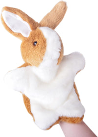 ZUXUCUVU 10 inch brown plush bunny rabbit hand puppet - view 11