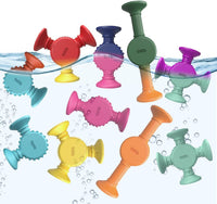 BUNMO Bath Toys Suction, Connect, Build, Create - Color Magic - 10 Pk
