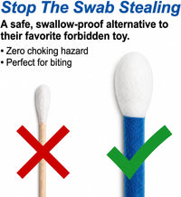 Glaciart One XXL Swabs Cat Toys with Catnip, 2 Pk - Blue Swabs / XXL - image 3