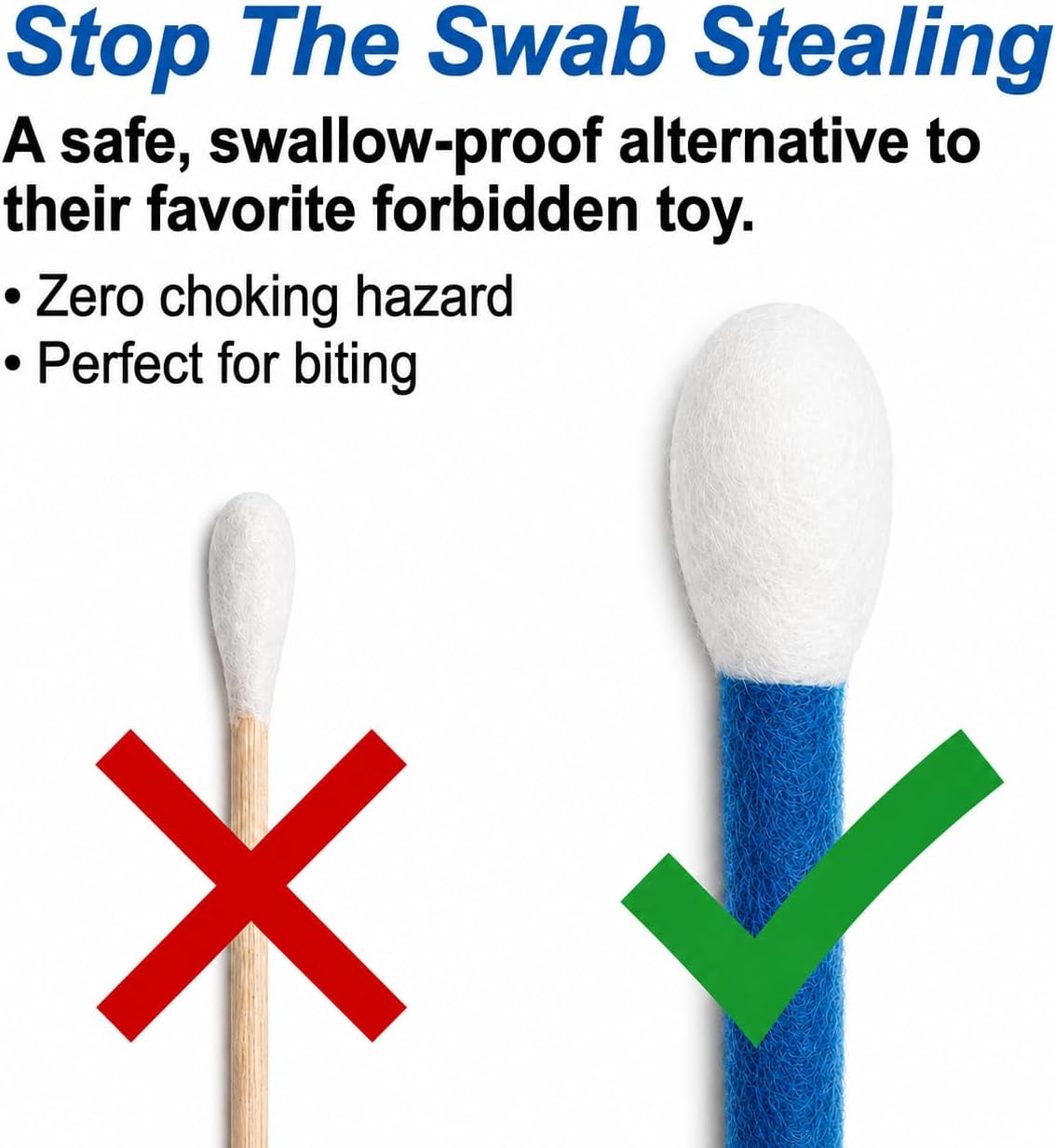 Glaciart One XXL Swabs Cat Toys with Catnip, 2 Pk - Blue Swabs / XXL - image 3