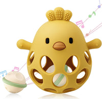 ChooKaChoo 2-in-1 Baby Teething Rattle Toy - Yellow
