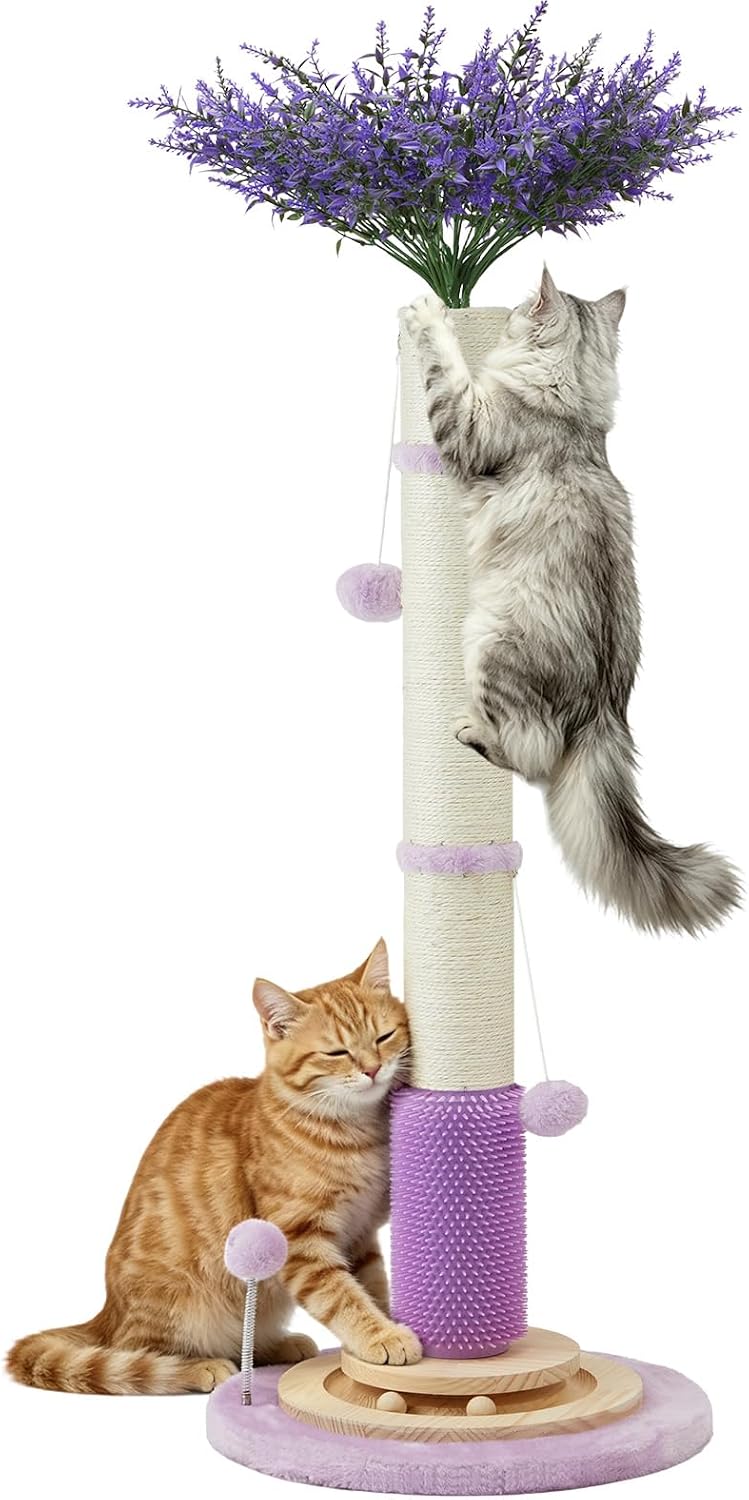 40'' Tall Sisal Cat Scratching Post - pruple-45inch