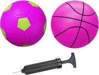 ABAJI 5 inch mini rubber basketball for kids with hand pump and needle - view 3