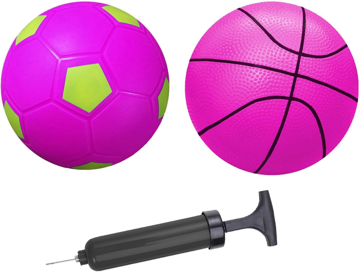 ABAJI 5 inch mini rubber basketball for kids with hand pump and needle - view 3