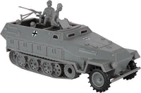 BMC Classic Toy Soldiers WW2 German Hanomag halftrack in gray plastic, 1:32 scale