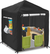 Hadisi black 600D waterproof outdoor kids playhouse cover with zippered front door - view 5
