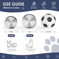 IKITCHEN Dog Bowl for Food and Water, 40 Oz Stainless Steel Pet Feeding Bowl, Durable Non-Skid Double Wall Insulated Heavy Duty with Rubber Bottom for Medium Large Sized Dogs (40 Ounces/5 Cup, Blue)