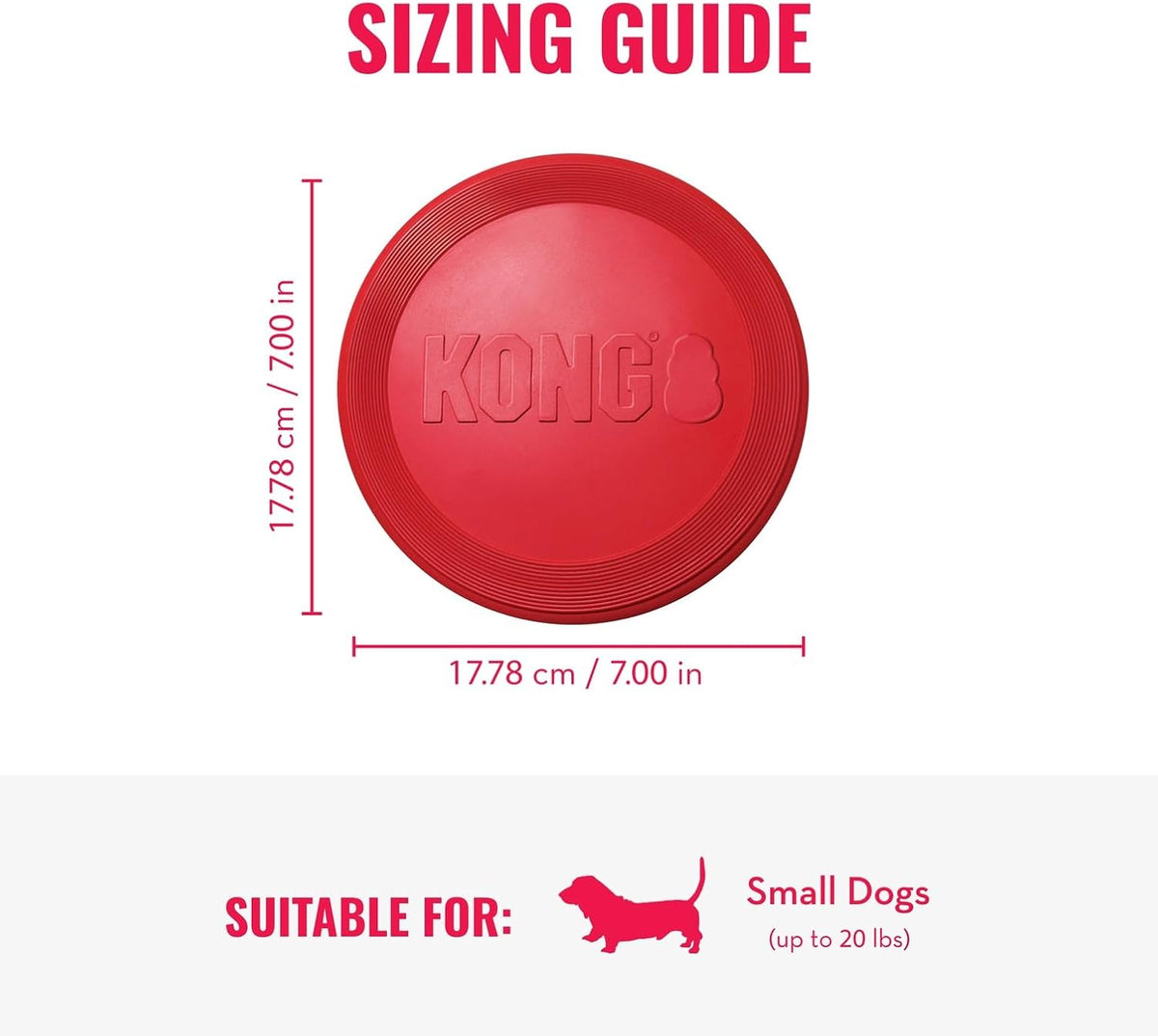 KONG Flyer, Natural Rubber Flying Disc Fetch Toy - Small (Pack of 1) - image 3