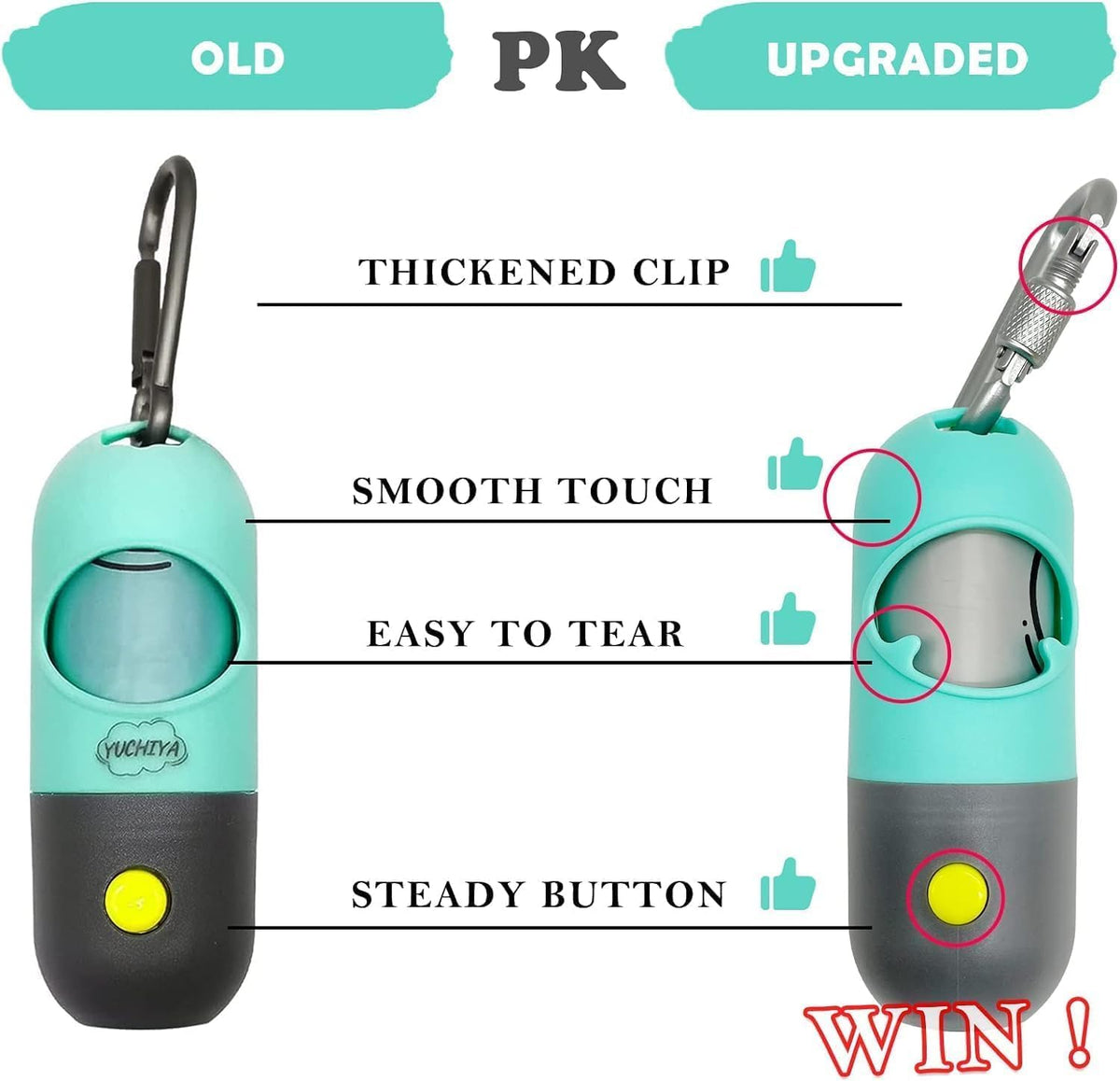 Dog Poop Bag Holder Dispenser with LED Flashlight – Essentials for Dogs - Green - image 3
