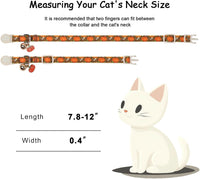 2 Pack Cute Cat Collars - Cartoon Bee Ladybug Breakaway Cat Collar with Bell & Matching Pendant - Flower Pumpkin - image 4
