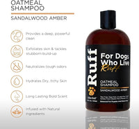 Ruff by Lillian Ruff Oatmeal Dog Shampoo & Conditioner with Aloe & Coconut Oil | Relieves Itching & Hot Spots | Moisturizing & Deodorizing | Safe for Puppies | USA Made