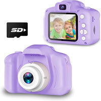 Seckton Upgraded Kids Selfie Camera - Purple White