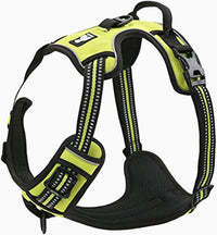 TRUE LOVE Adjustable No-Pull Dog Harness Reflective Pup Vest - XL / Neon Yellow