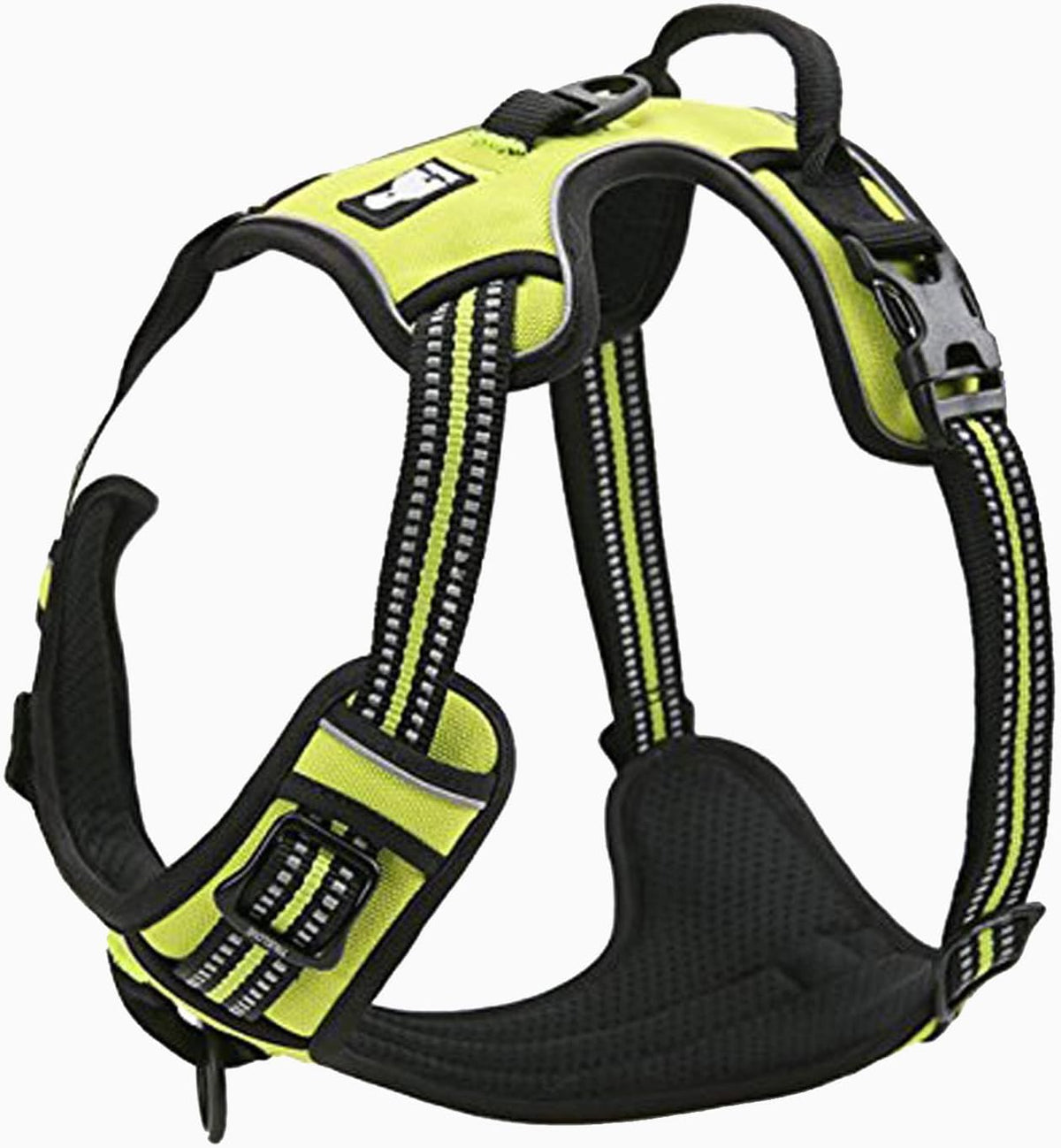 TRUE LOVE Adjustable No-Pull Dog Harness Reflective Pup Vest - XL / Neon Yellow