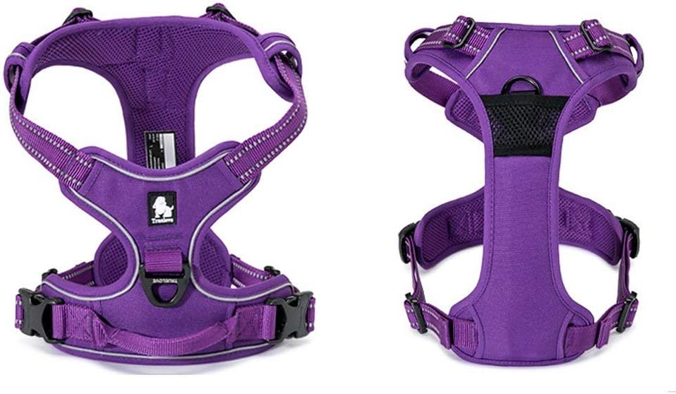 TRUE LOVE Adjustable No-Pull Dog Harness Reflective Pup Vest - XL / Purple - image 2