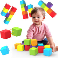 Magnetic Building Blocks Large - Multicolor - 12 Pieces