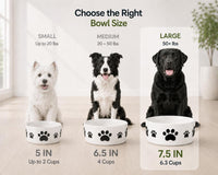 Ceramic Dog Bowls Set, 6.5''×2.5'', with Anti-Slip Rings - 7.5 in - image 2