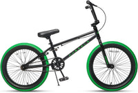 cubsala Crossea 18 20 Inch Kids Freestyle BMX Bike for 5-13 Years Old – Fun for Kids & Family - Black & Green / 20 Inch / Without Pegs - image 4