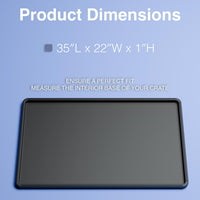 Dog Crate Tray Replacement, Heavy Duty Reinforced Pan - 35"L x 22"W x 1"H - image 3