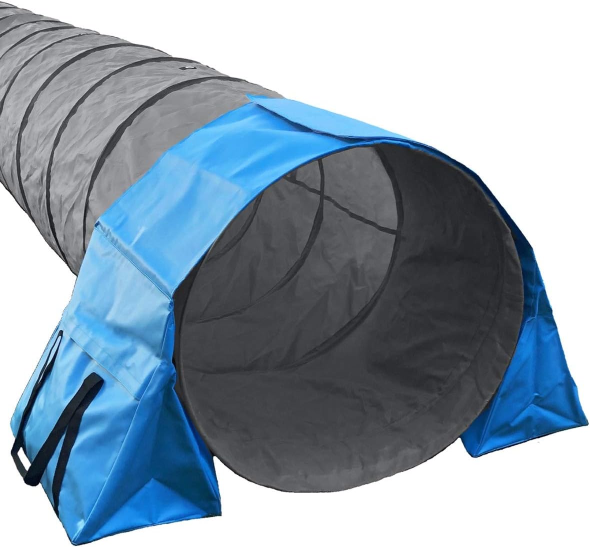 Rise8 Non-constricting Saddlebags for stabilizing Dog Agility Tunnel – Essentials for Dogs