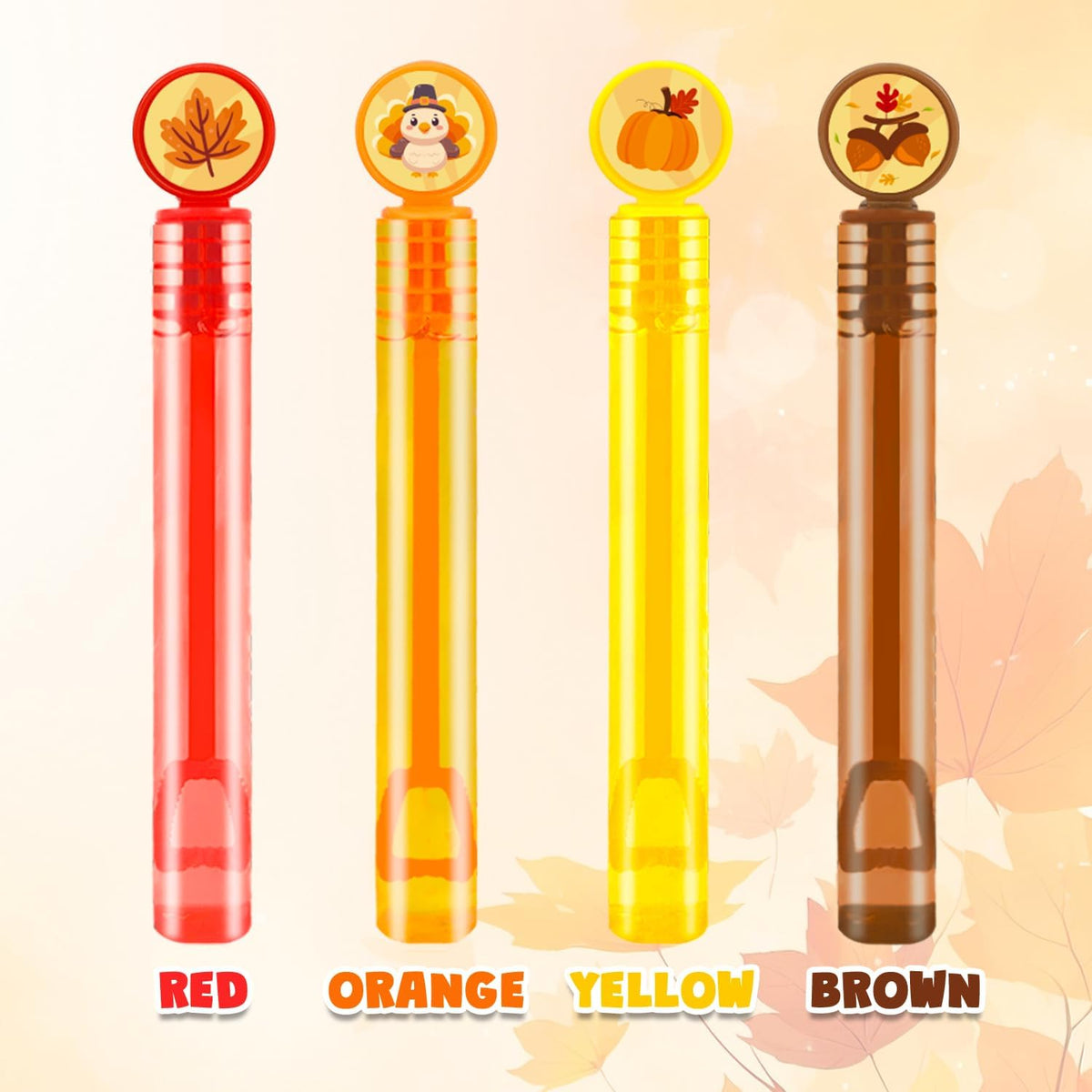 Leetous fall mini bubbles party favors with pumpkin and turkey designs - view 4