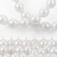 Pearl White Linking Balloons for Wedding Bride Shower Mermaid Party - Pearl White / 10 inch