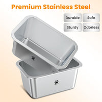 URPOWER 2 Pack 1.25 Gallon Large Dog Water Bowl Stainless Steel Dog - 1.65 Gallon - image 2