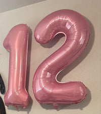 40 Inch Gold Number 1 Balloon - Pastel Pink / 40 Inch Number 0 - image 2