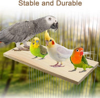 Litewoo Parrot Bird Wood Perch Platform Large Stand Shelf for Budgie - 2PC - image 3